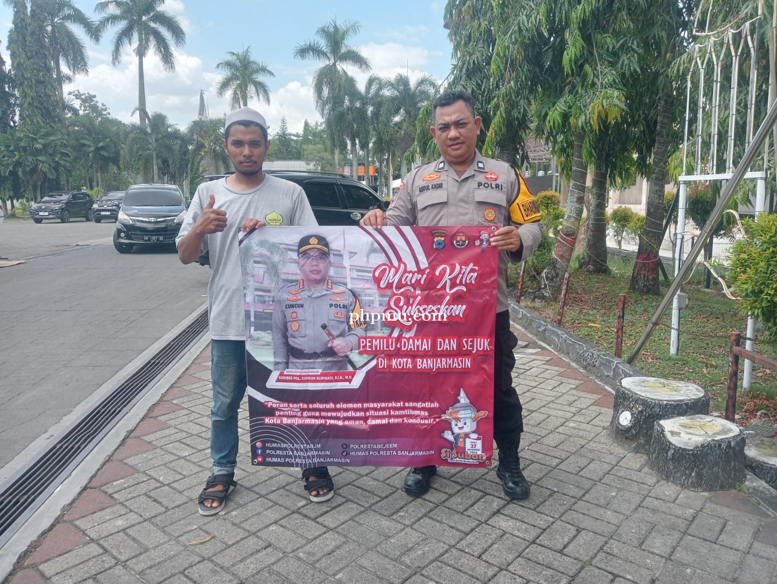 Bhabinkamtibmas Polresta Banjarmasin Gencar Sosialisasi Pilkada Damai