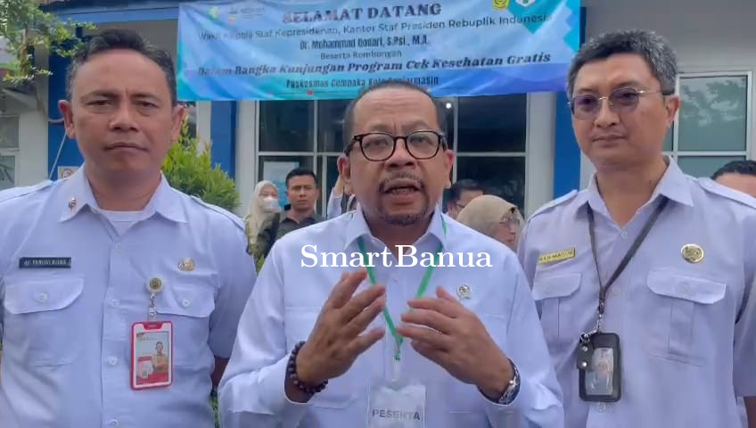 Wakil Kepala Staf Kepresidenan RI Tinjau Program Kesehatan Gratis di Banjarmasin 