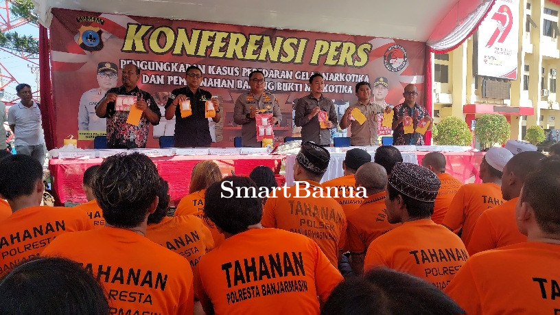 Polresta Banjarmasin Musnahkan Narkotika 1,2 Kilogram Tangkap Puluhan Tersangka