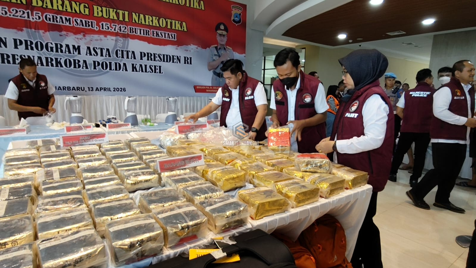 Polda Kalsel Gagalkan Peredaran 43,8 Kg Sabu di Banjarmasin Utara, Dua Pelaku Di...