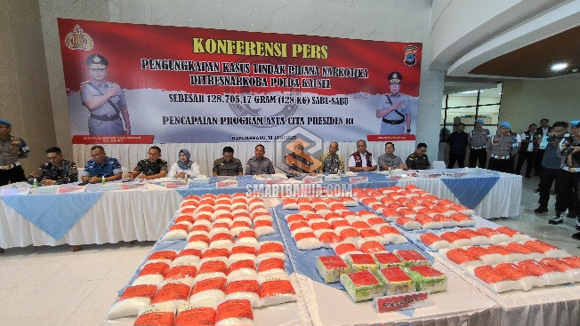 Polda Kalsel Gagalkan 128 Kilo Sabu-Sabu